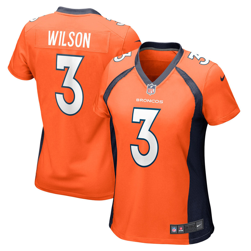 Women's Denver Broncos Russell Wilson Game Jersey Orange